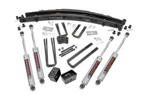 Dodge W200 Truck Suspension Lift Kit - Front + Rear - Rough Country - 4 Inch Lift + N3 Shocks - '78-'80